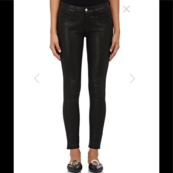 frame le skinny de jeanne leather pants